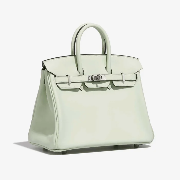 High-End Hermès Inspired Birkin 25 Swift Vert Fizz PHW - Direct Luxury Fashion - Image 4