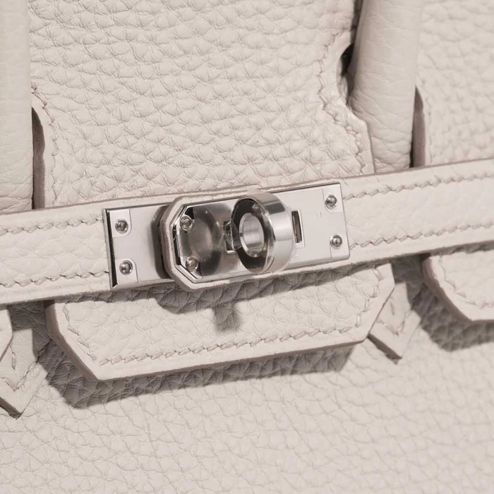 High-End Hermès Inspired Birkin 25 Togo Beton PHW - Direct Luxury Fashion - Image 6