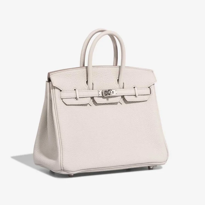 High-End Hermès Inspired Birkin 25 Togo Beton PHW - Direct Luxury Fashion - Image 4