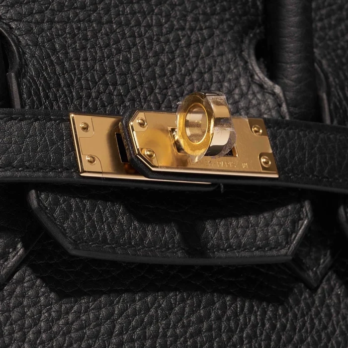 High-End Hermès Inspired Birkin 25 Togo Black GHW - Direct Luxury Fashion - Image 7