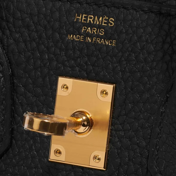 High-End Hermès Inspired Birkin 25 Togo Black GHW - Direct Luxury Fashion - Image 6