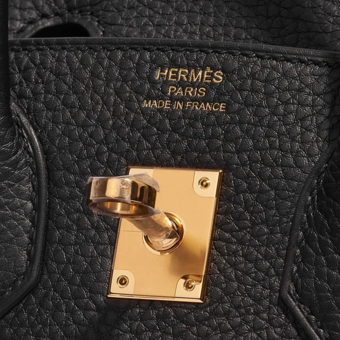 High-End Hermès Inspired Birkin 25 Togo Black GHW - Direct Luxury Fashion - Image 6