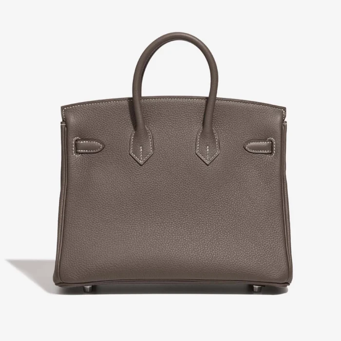 High-End Hermès Inspired Birkin 25 Togo Etoupe PHW - Direct Luxury Fashion - Image 2