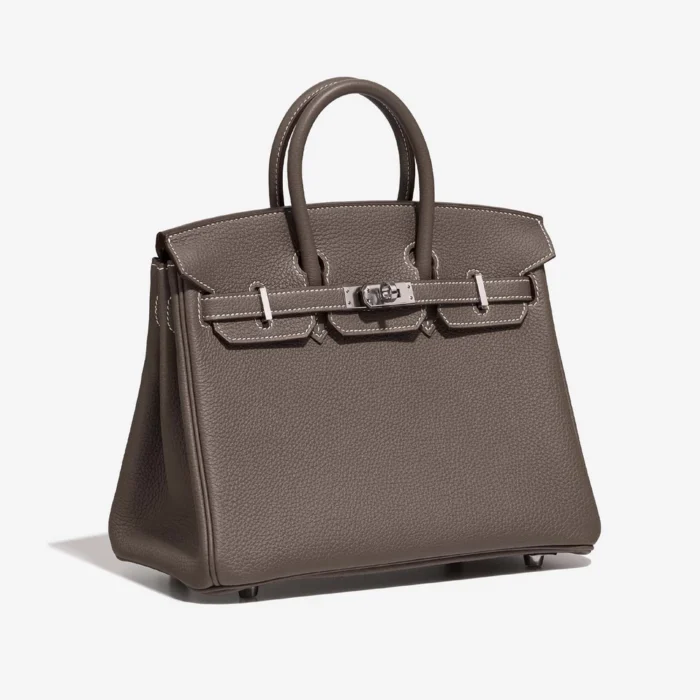 High-End Hermès Inspired Birkin 25 Togo Etoupe PHW - Direct Luxury Fashion - Image 4