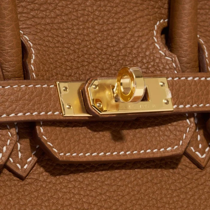 High-End Hermès Inspired Birkin 25 Togo Gold GHW - Direct Luxury Fashion - Image 7