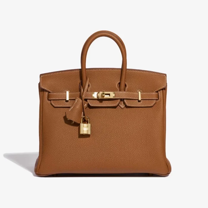 High-End Hermès Inspired Birkin 25 Togo Gold GHW - DLF