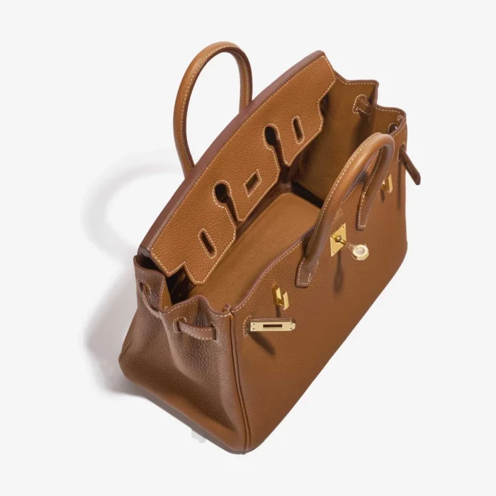 High-End Hermès Inspired Birkin 25 Togo Gold GHW - Direct Luxury Fashion - Image 5