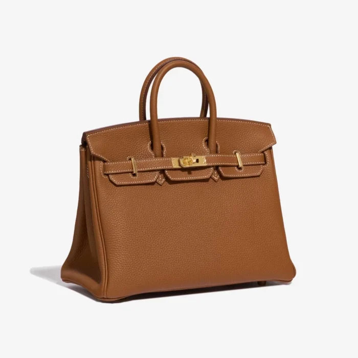High-End Hermès Inspired Birkin 25 Togo Gold GHW - Direct Luxury Fashion - Image 4