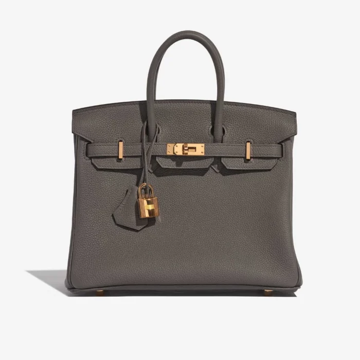 High-End Hermès Inspired Birkin 25 Togo Gris Etain GHW