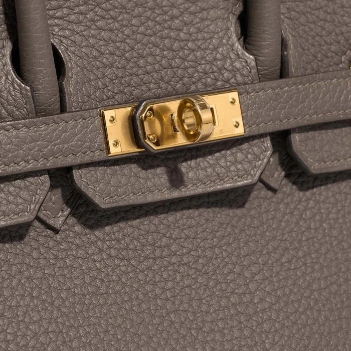 High-End Hermès Inspired Birkin 25 Togo Gris Meyer GHW - Direct Luxury Fashion - Image 7