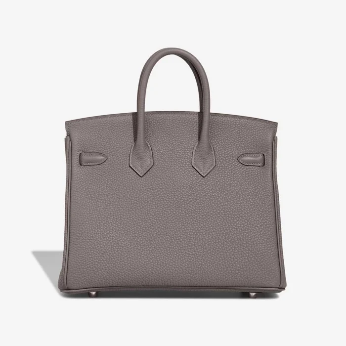 High-End Hermès Inspired Birkin 25 Togo Gris Meyer PHW - Direct Luxury Fashion - Image 2