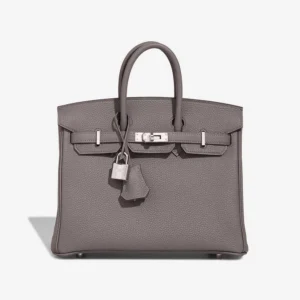 High-End Hermès Inspired Birkin 25 Togo Gris Meyer PHW - Direct Luxury Fashion
