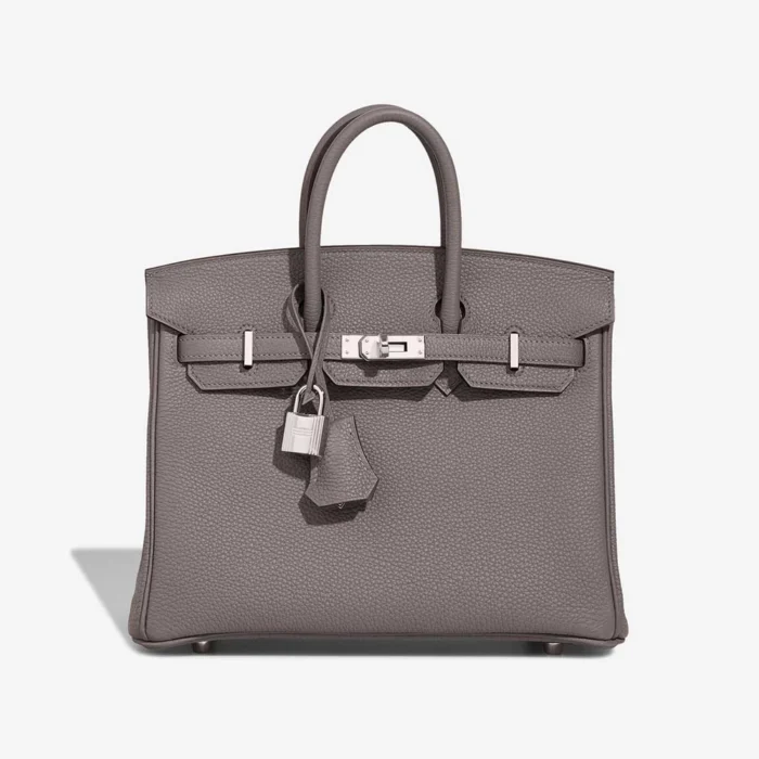 High-End Hermès Inspired Birkin 25 Togo Gris Meyer PHW - Direct Luxury Fashion