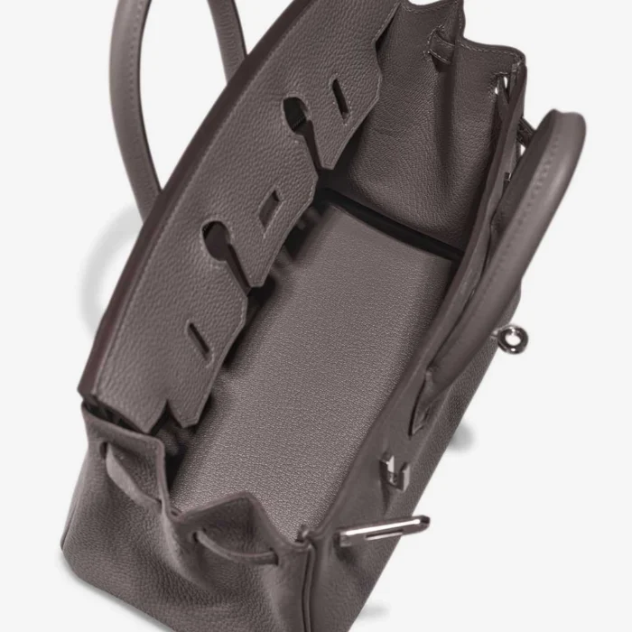 High-End Hermès Inspired Birkin 25 Togo Gris Meyer PHW - Direct Luxury Fashion - Image 5