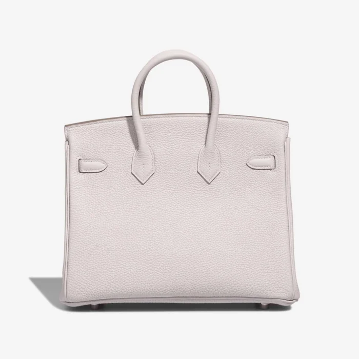 High-End Hermès Inspired Birkin 25 Togo Gris Pale PHW - Direct Luxury Fashion - Image 2
