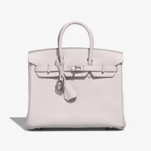 High-End Hermès Inspired Birkin 25 Togo Gris Pale PHW - Direct Luxury Fashion