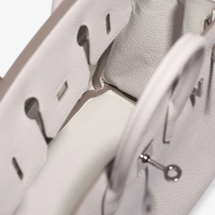 High-End Hermès Inspired Birkin 25 Togo Gris Pale PHW - Direct Luxury Fashion - Image 5