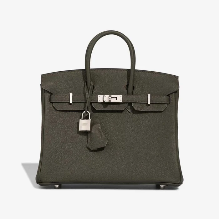 High-End Hermès Inspired Birkin 25 Togo Vert de Gris PHW - Direct Luxury Fashion