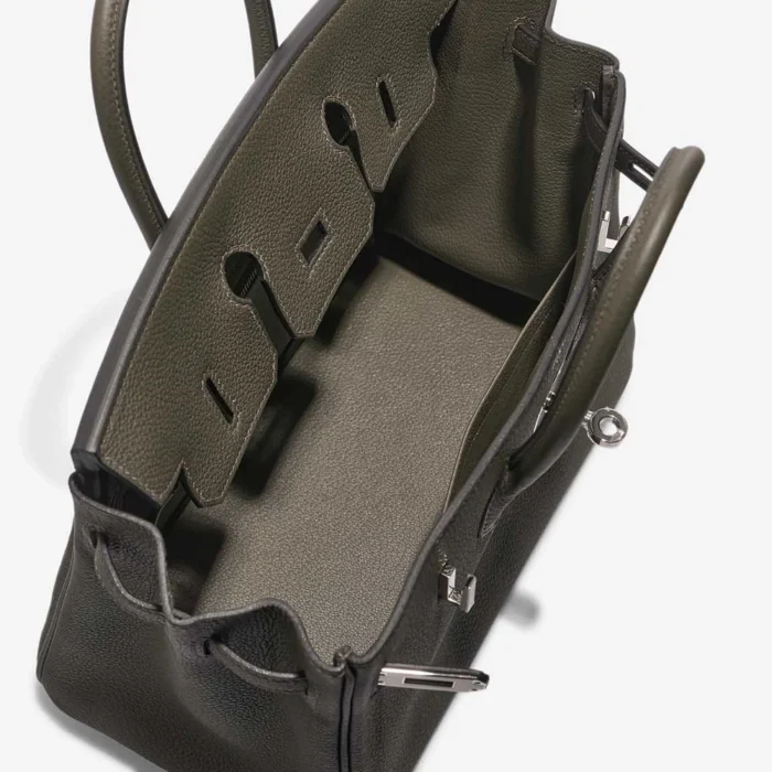 High-End Hermès Inspired Birkin 25 Togo Vert de Gris PHW - Direct Luxury Fashion - Image 5