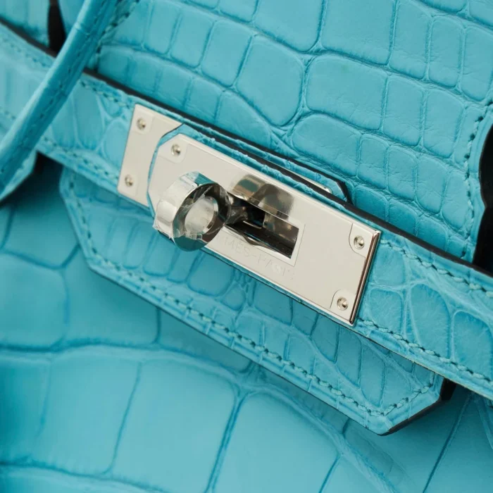 High-End Hermès Inspired Birkin 30 Alligator St Cyr PHW - Direct Luxury Fashion - Image 5