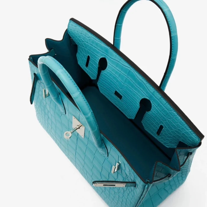 High-End Hermès Inspired Birkin 30 Alligator St Cyr PHW - Direct Luxury Fashion - Image 4