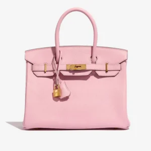 High-End Hermès Inspired Birkin 30 Chèvre Mysore Rose Sakura