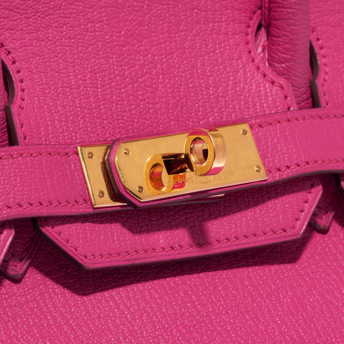 High-End Hermès Inspired Birkin 30 Chèvre Mysore Rose Shocking GHW - Direct Luxury Fashion - Image 7