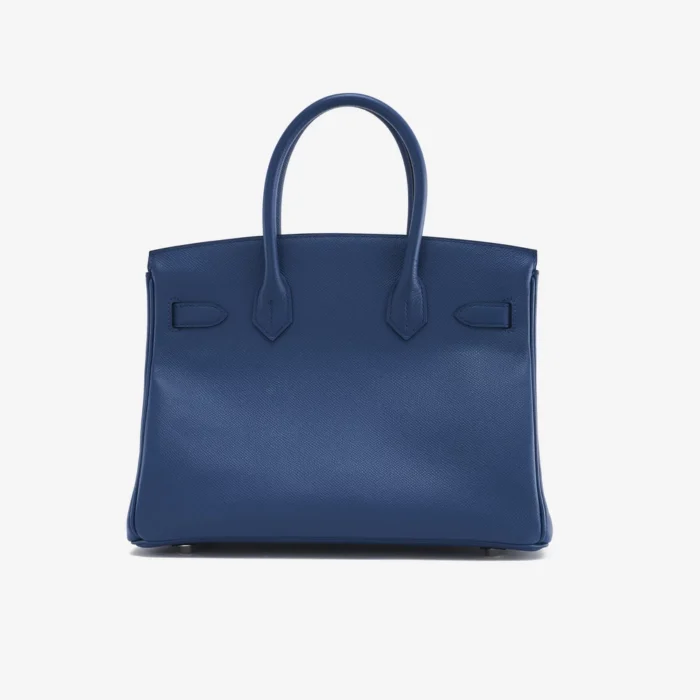 High-End Hermès Inspired Birkin 30 Epsom Bleu Agate PHW - Direct Luxury Fashion - Image 2
