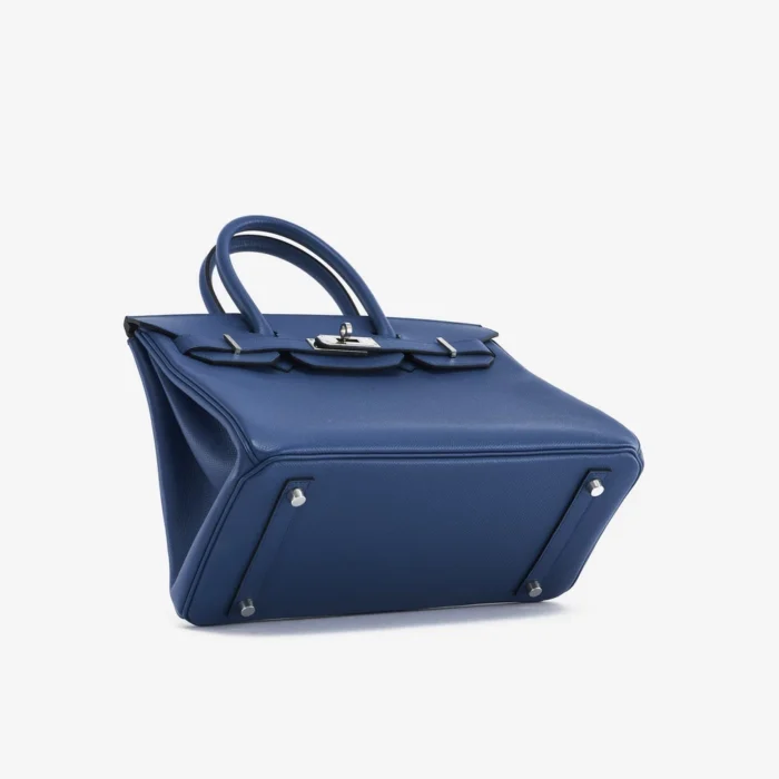 High-End Hermès Inspired Birkin 30 Epsom Bleu Agate PHW - Direct Luxury Fashion - Image 3