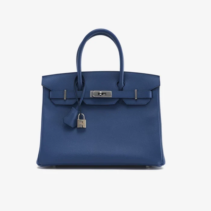 High-End Hermès Inspired Birkin 30 Bleu Agate | DLF