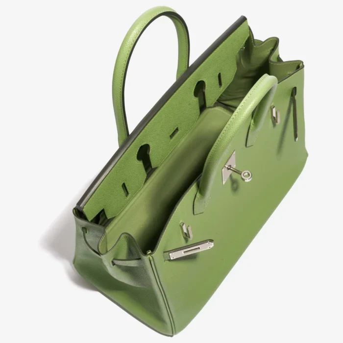 High-End Hermès Inspired Birkin 30 Epsom Vert Criquet PHW - Direct Luxury Fashion - Image 5
