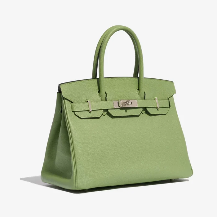 High-End Hermès Inspired Birkin 30 Epsom Vert Criquet PHW - Direct Luxury Fashion - Image 4