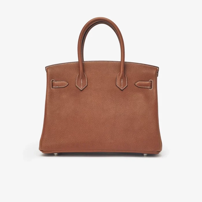High-End Hermès Inspired Birkin 30 Fauve Barenia Faubourg PHW - Direct Luxury Fashion - Image 2