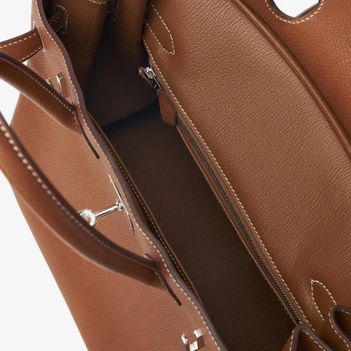 High-End Hermès Inspired Birkin 30 Fauve Barenia Faubourg PHW - Direct Luxury Fashion - Image 5