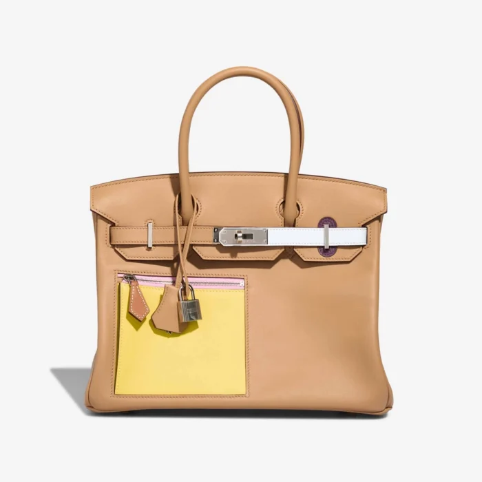 High-End Hermès Inspired Birkin 30 Swift Chai/Lime/Bleu Brume/Mauve Sylvestre/Nata PHW - Direct Luxury Fashion