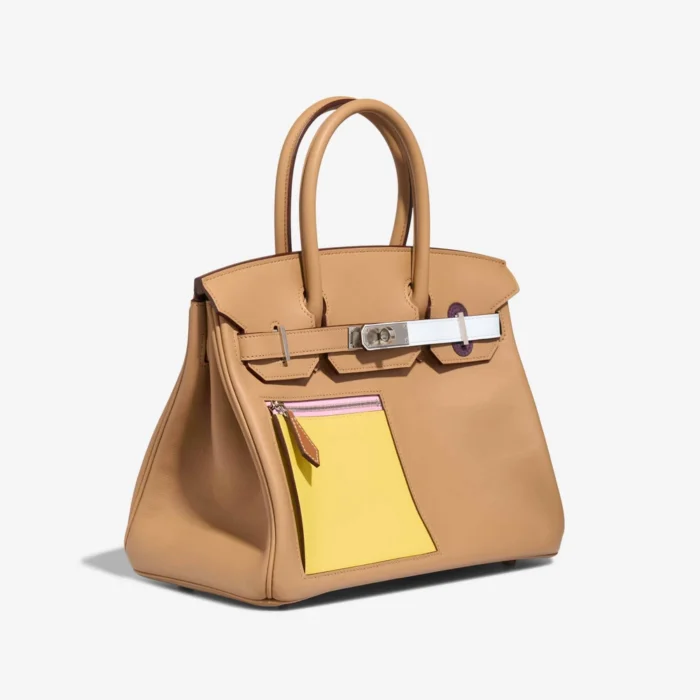 High-End Hermès Inspired Birkin 30 Swift Chai/Lime/Bleu Brume/Mauve Sylvestre/Nata PHW - Direct Luxury Fashion - Image 4