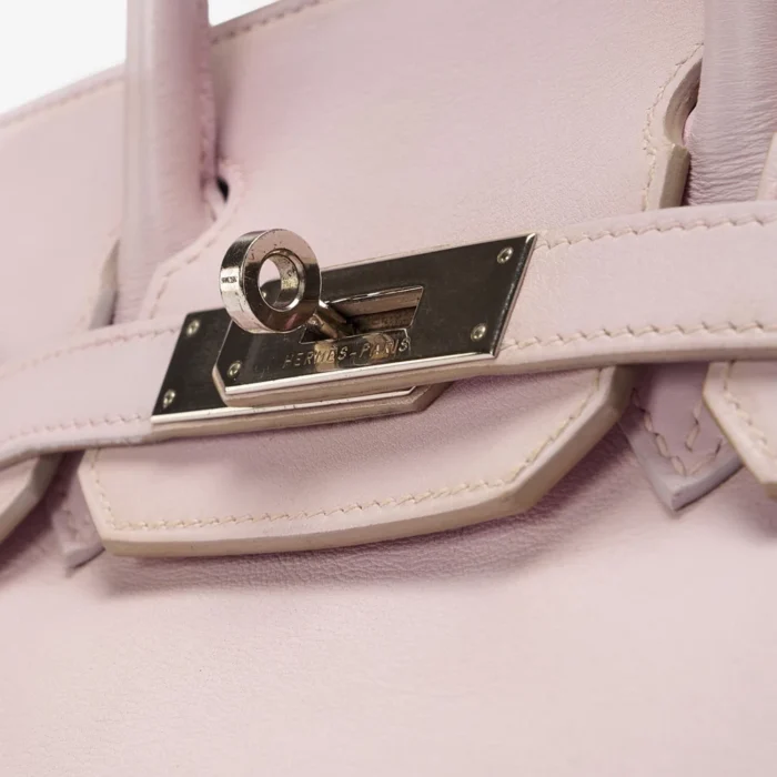 High-End Hermès Inspired Birkin 30 Swift Rose Dragee PHW - Direct Luxury Fashion - Image 6