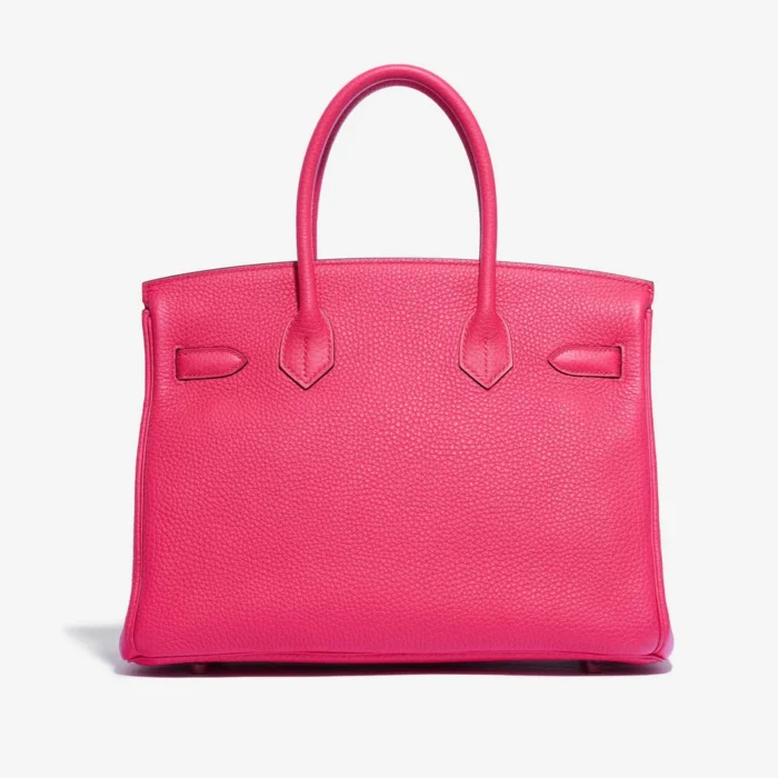 High-End Hermès Inspired Birkin 30 Taurillion Clemence Rose Extreme PHW - Direct Luxury Fashion - Image 2