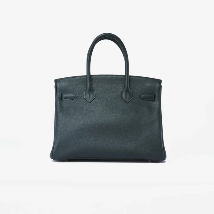 High-End Hermès Inspired Birkin 30 Taurillion Novillo Vert Cypress GHW - Direct Luxury Fashion - Image 2