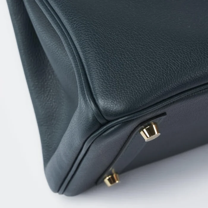 High-End Hermès Inspired Birkin 30 Taurillion Novillo Vert Cypress GHW - Direct Luxury Fashion - Image 7