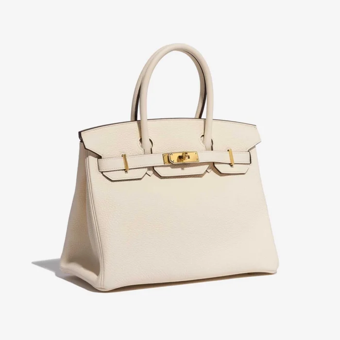 High-End Hermès Inspired Birkin 30 Taurillon Clemence Nata GHW - Direct Luxury Fashion - Image 4