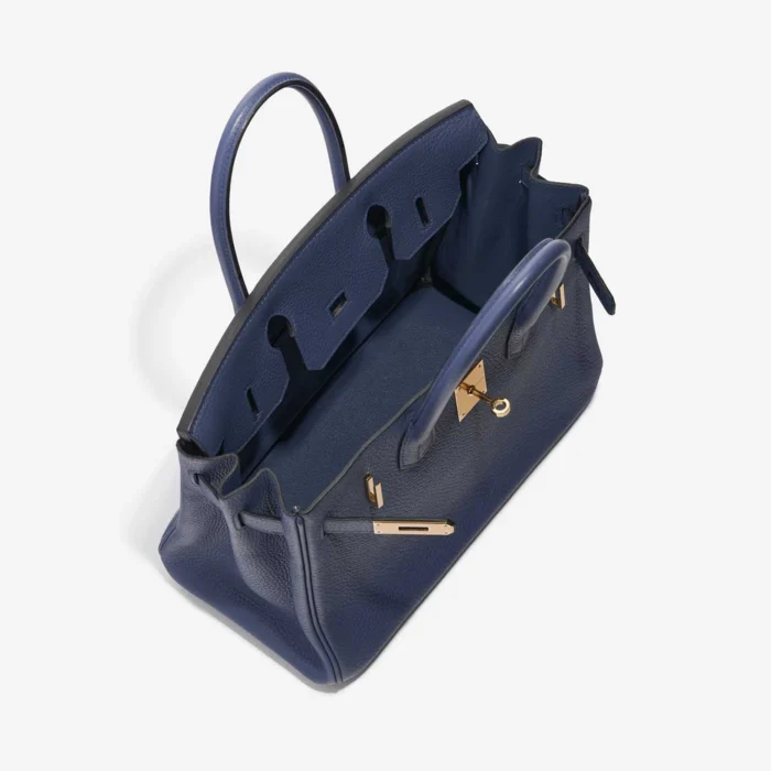 High-End Hermès Inspired Birkin 30 Togo Bleu Royal GHW - Direct Luxury Fashion - Image 5
