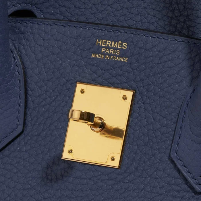 High-End Hermès Inspired Birkin 30 Togo Bleu Royal GHW - Direct Luxury Fashion - Image 6
