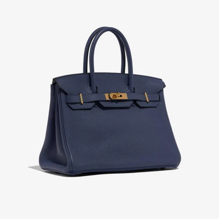 High-End Hermès Inspired Birkin 30 Togo Bleu Royal GHW - Direct Luxury Fashion - Image 4