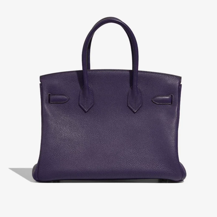 High-End Hermès Inspired Birkin 30 Togo Iris PHW - Direct Luxury Fashion - Image 2