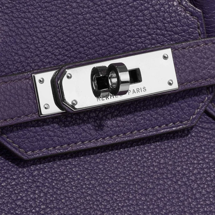 High-End Hermès Inspired Birkin 30 Togo Iris PHW - Direct Luxury Fashion - Image 6