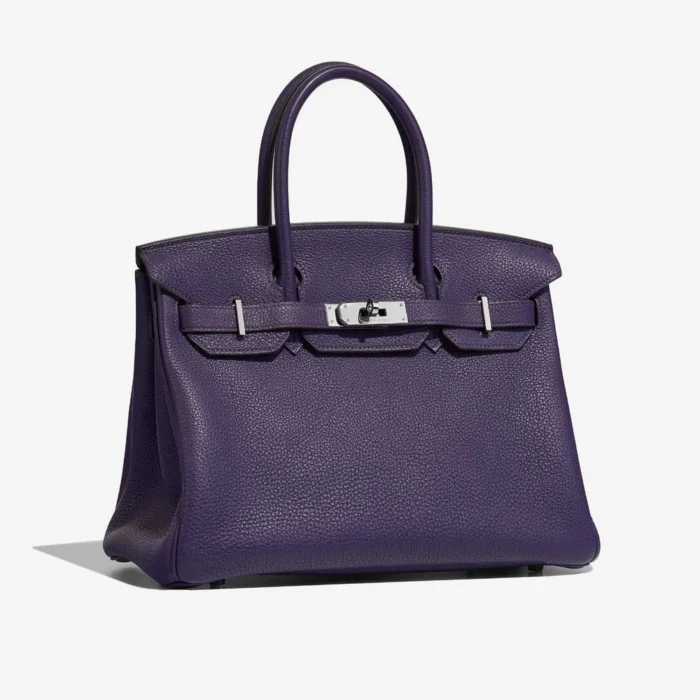 High-End Hermès Inspired Birkin 30 Togo Iris PHW - Direct Luxury Fashion - Image 4