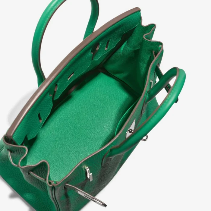 High-End Hermès Inspired Birkin 30 Togo Menthe PHW - Direct Luxury Fashion - Image 5