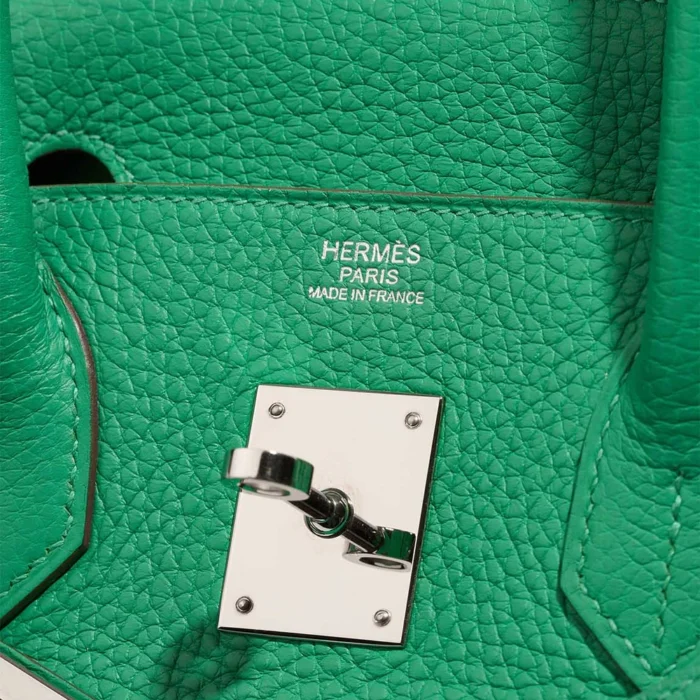 High-End Hermès Inspired Birkin 30 Togo Menthe PHW - Direct Luxury Fashion - Image 6