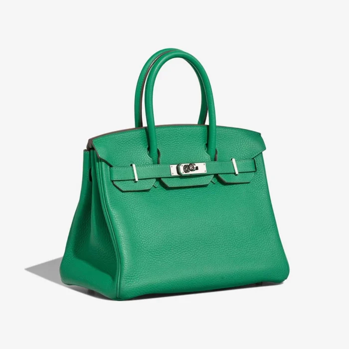 High-End Hermès Inspired Birkin 30 Togo Menthe PHW - Direct Luxury Fashion - Image 4